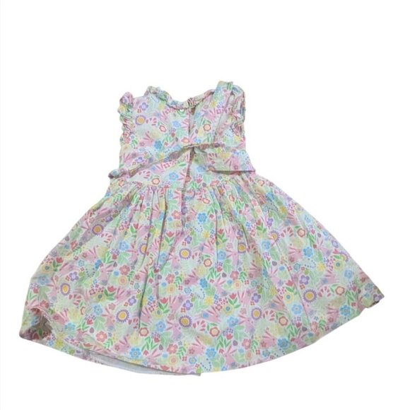 Bonnie Jean Girls Floral Sleeveless Dress Size 4 With Ruffle Details & Button Ba - Picture 5 of 8